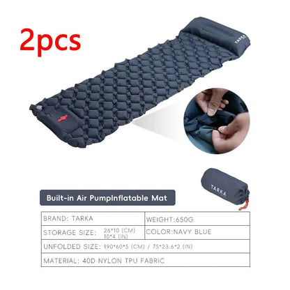 Inflatable Camping Mat 190x60cm Self-Inflating Sleeping Pad with Pillow