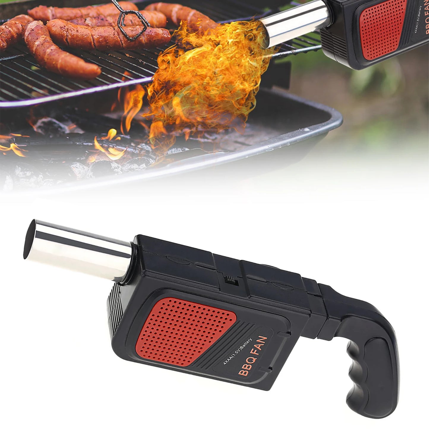 Electric BBQ Fan Air Blower Portable Handheld Camping Grill Fire Starter