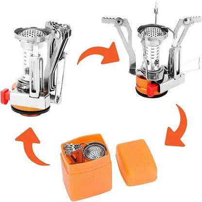 Portable Camping Gas Stove Aluminium Alloy Lightweight Outdoor Cooker AU