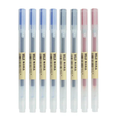 Gel Pen Set 6/8 Pack Black Red Blue 0.38mm 0.5mm Fine Tip Stationery