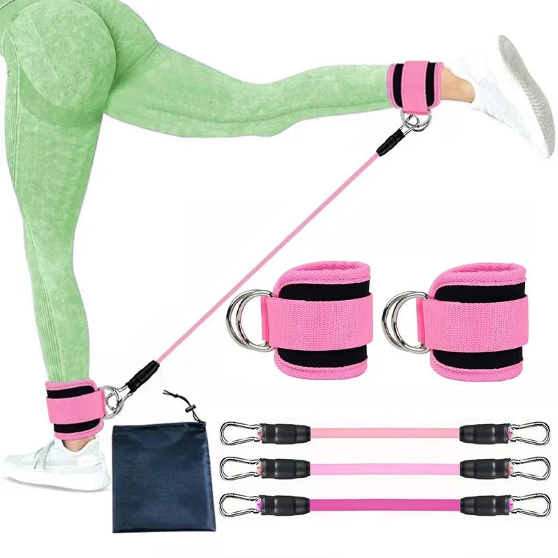 Ankle Straps Resistance Bands Set – Fitness Workout Exercise Equipment