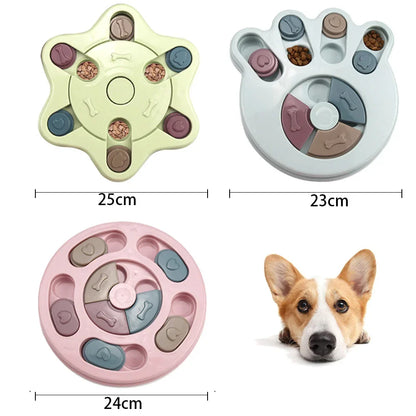 Dog Puzzle Toy Slow Feeder Interactive IQ Bowl Non-Slip