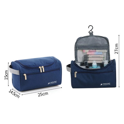 Waterproof Hanging Toiletry Bag 25cm Nylon Travel Organiser Makeup Pouch