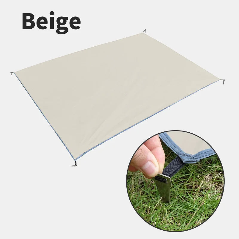 Waterproof Camping Mat with Pegs 210x150cm Picnic Blanket Beach Tent Ground Sheet