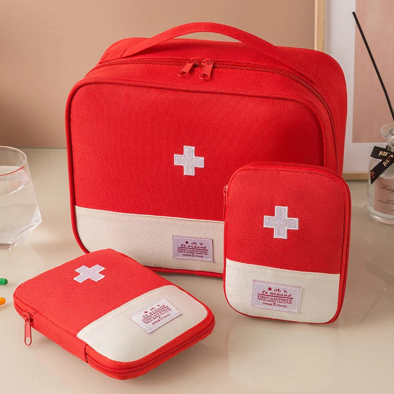 First Aid Kit Organiser 3-Piece Set Portable Medical Storage Bag Travel