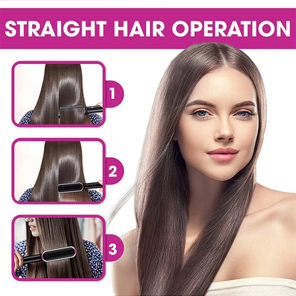 Hair Straightener Brush Electric Heated Comb PTC Ceramic Styling Tool