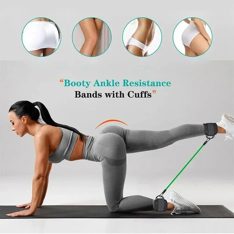 Ankle Straps Resistance Bands Set – Fitness Workout Exercise Equipment