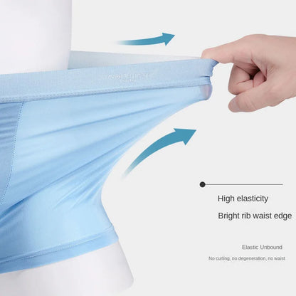 Men's Boxer Shorts 4 Pack Ice Silk Breathable Underwear L-6XL