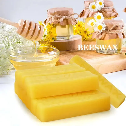 Pure Beeswax Block for DIY Food Wraps & Candle Making | 1-3 Pack Natural Wax