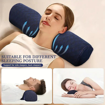 Cervical Neck Pillow with Head Massage Relief for Travel & Sleep Support
