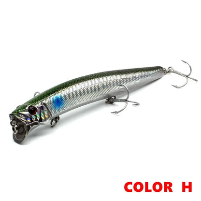 Floating Jerkbait Fishing Lure 13cm Minnow Popper with Magnet for Bass