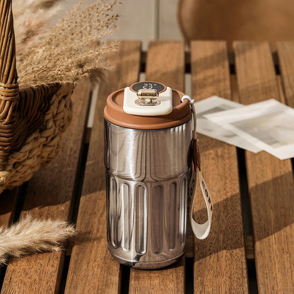 450ml Stainless Steel Insulated Bottle LED Temperature Display Travel Mug