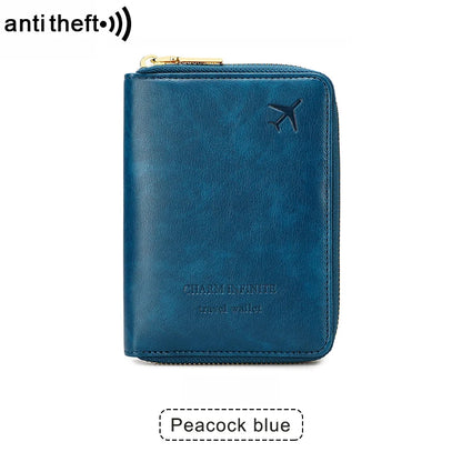 RFID Blocking Passport Holder Travel Wallet Organiser Document Bag Zipper