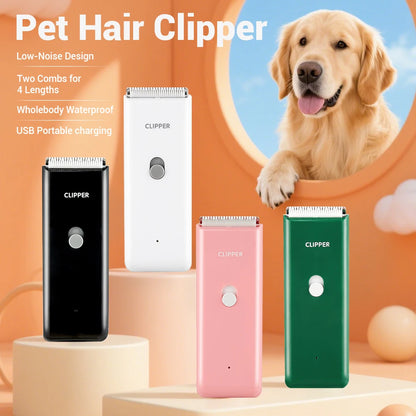 Dog Hair Clipper Cordless Rechargeable Pet Grooming Trimmer Low Noise