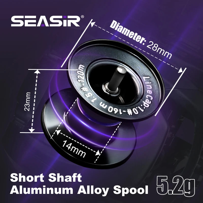 BFS Baitcasting Fishing Reel 133g Ultralight 7.6:1 Gear Ratio 6+1BB 4kg Drag