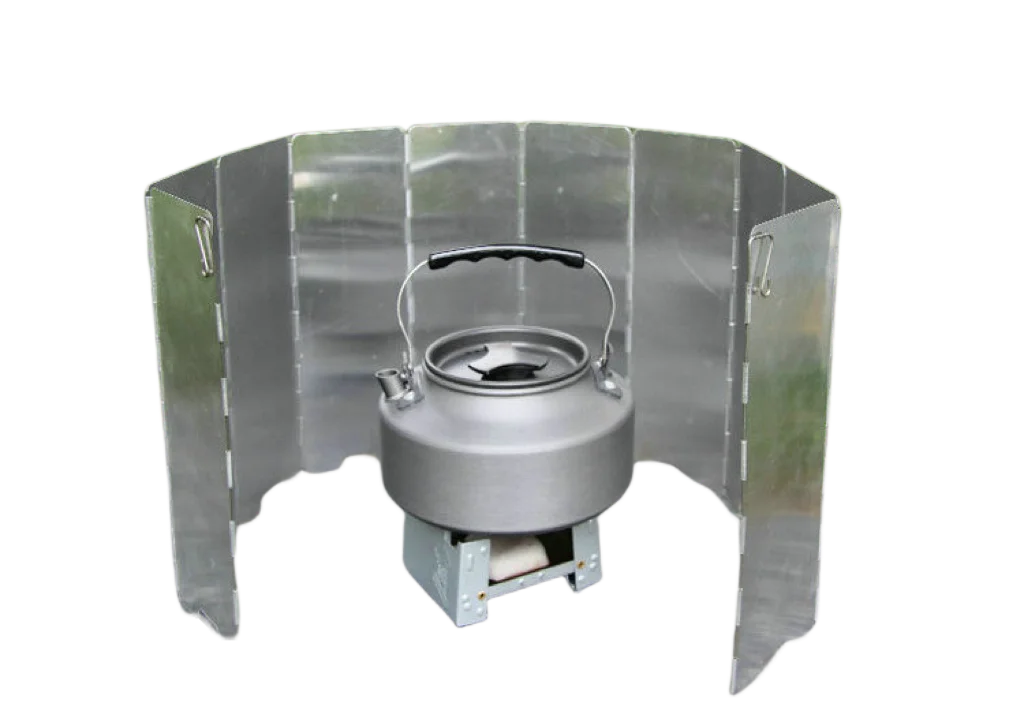 Camping Wind Shield 8/9/10 Panel Aluminium Windproof Screen Gas Stove