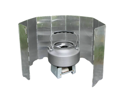 Camping Wind Shield 8/9/10 Panel Aluminium Windproof Screen Gas Stove