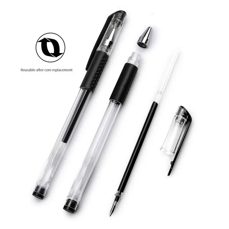 Gel Pen Set 35pcs 0.5mm Fine Tip Black Blue Red Ink Kawaii Stationery