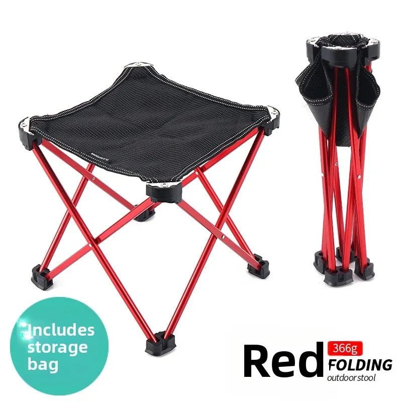 Portable Folding Fishing Stool - Lightweight Camping Chair 80kg Capacity