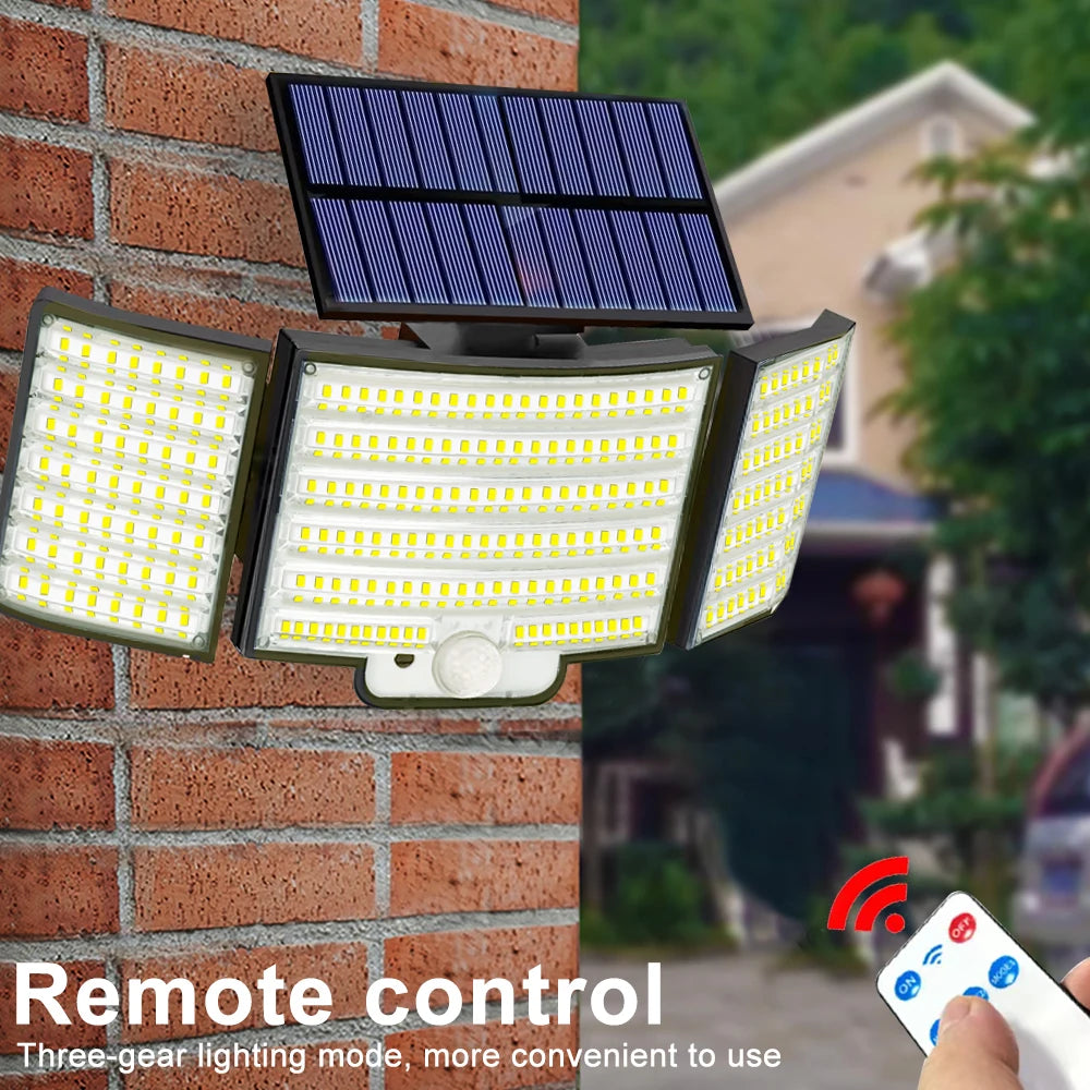 Solar Outdoor Lights 366 LED Motion Sensor Security Light Waterproof Garden