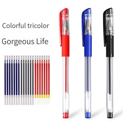 Gel Pen Set 35pcs 0.5mm Fine Tip Black Blue Red Ink Kawaii Stationery