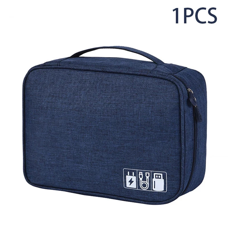 Travel Cable Organiser Bag Waterproof USB Charger Storage Pouch AU