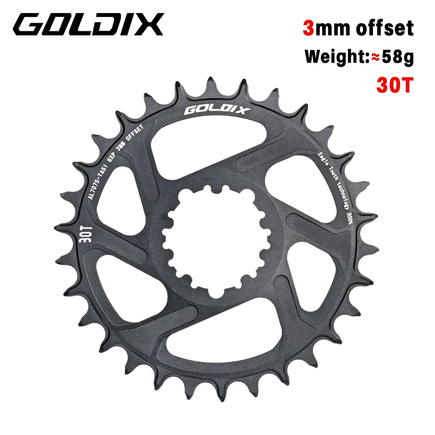 MTB Road Bike Chainring Narrow Wide 0/3/6mm Offset 8-12 Speed 7075 Alloy