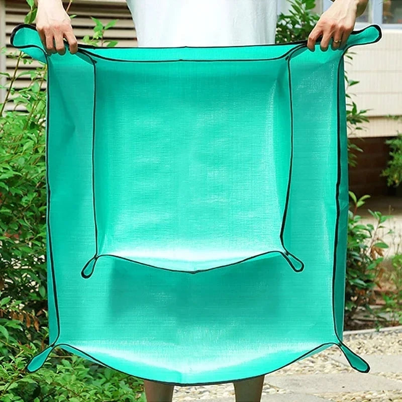 Gardening Mat Waterproof Foldable Transplant Pad Square PE Potting Tray