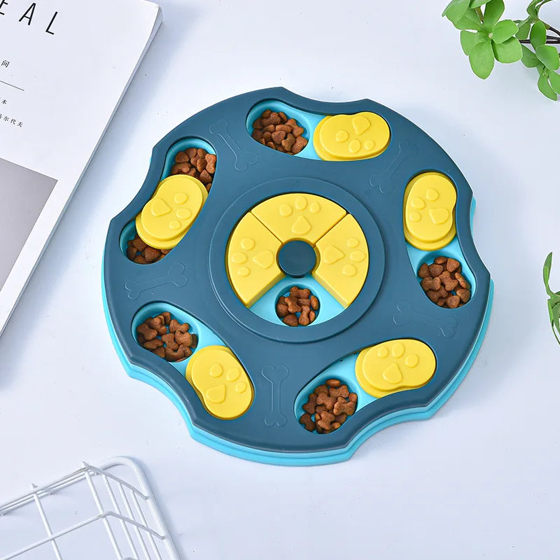 Dog Puzzle Slow Feeder Interactive IQ Toy Food Dispenser Bowl