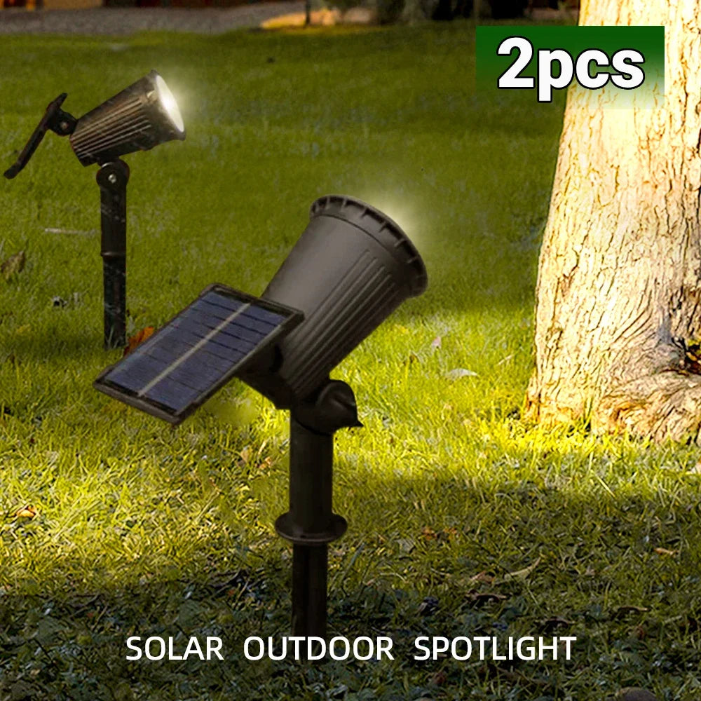 Solar Spot Lights 9 LED RGB Waterproof IP65 Adjustable Garden Outdoor