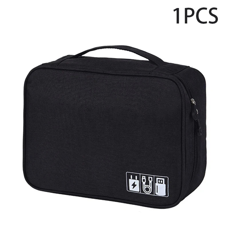 Travel Cable Organiser Bag Waterproof USB Charger Storage Pouch AU