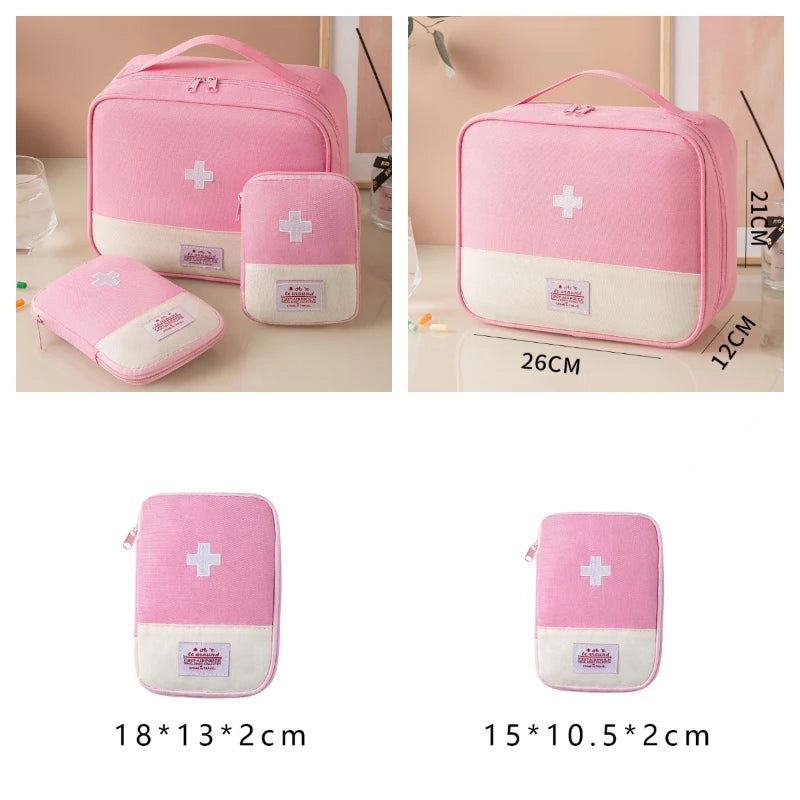 First Aid Kit Organiser 3-Piece Set Portable Medical Storage Bag Travel