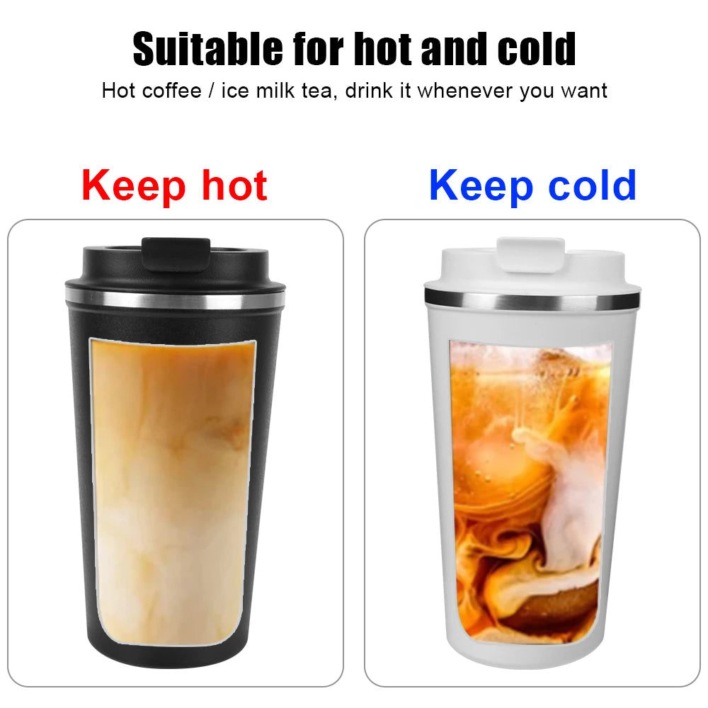 Stainless Steel Insulated Travel Mug 380ml 510ml Leak-Proof Thermos Cup