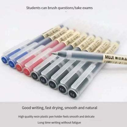 Gel Pen Set 6/8 Pack Black Red Blue 0.38mm 0.5mm Fine Tip Stationery