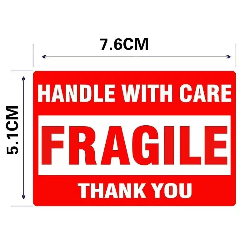 Fragile Stickers 120 Pack Handle With Care Warning Labels 90x50mm