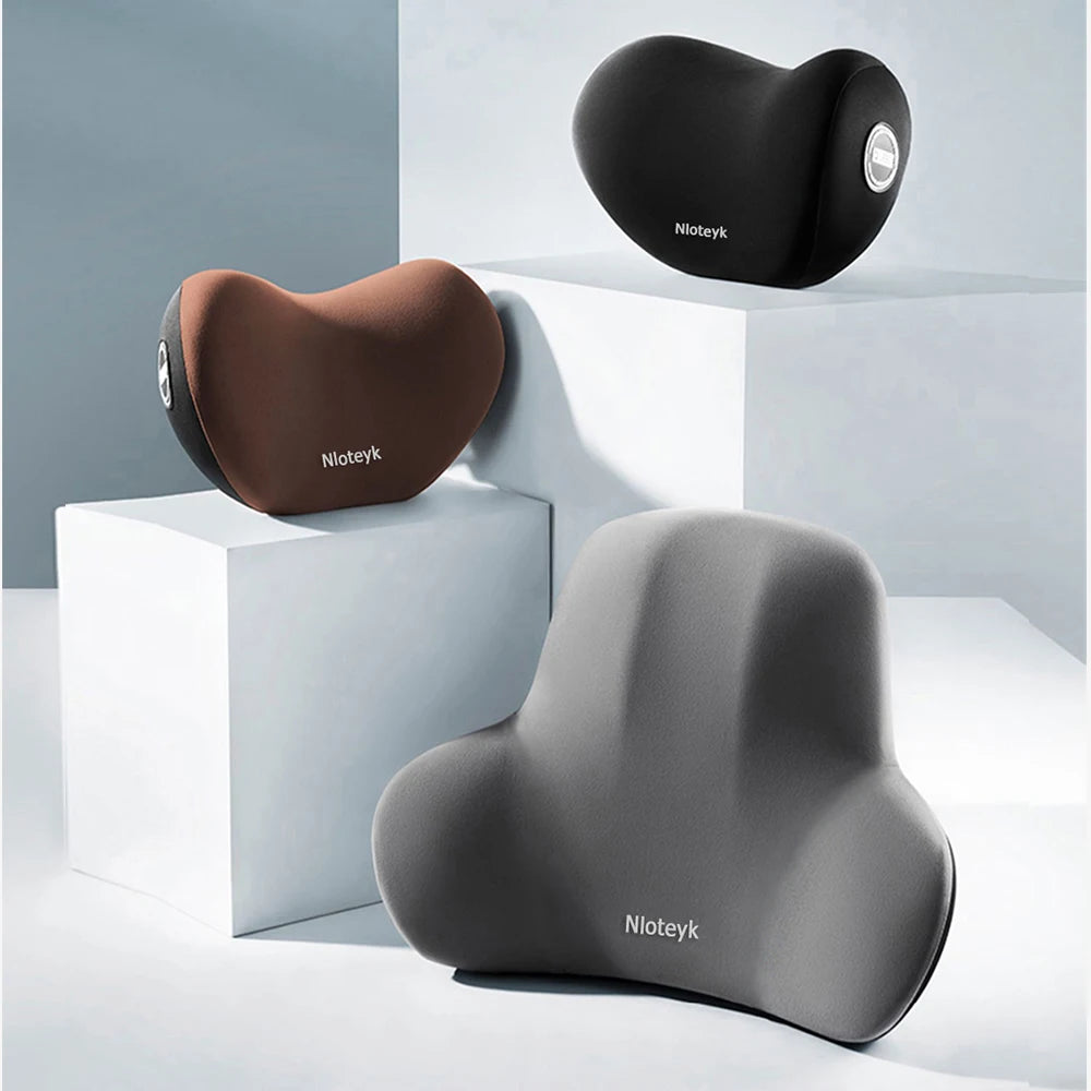 Memory Foam Car Neck Pillow Lumbar Support Cushion Travel Headrest