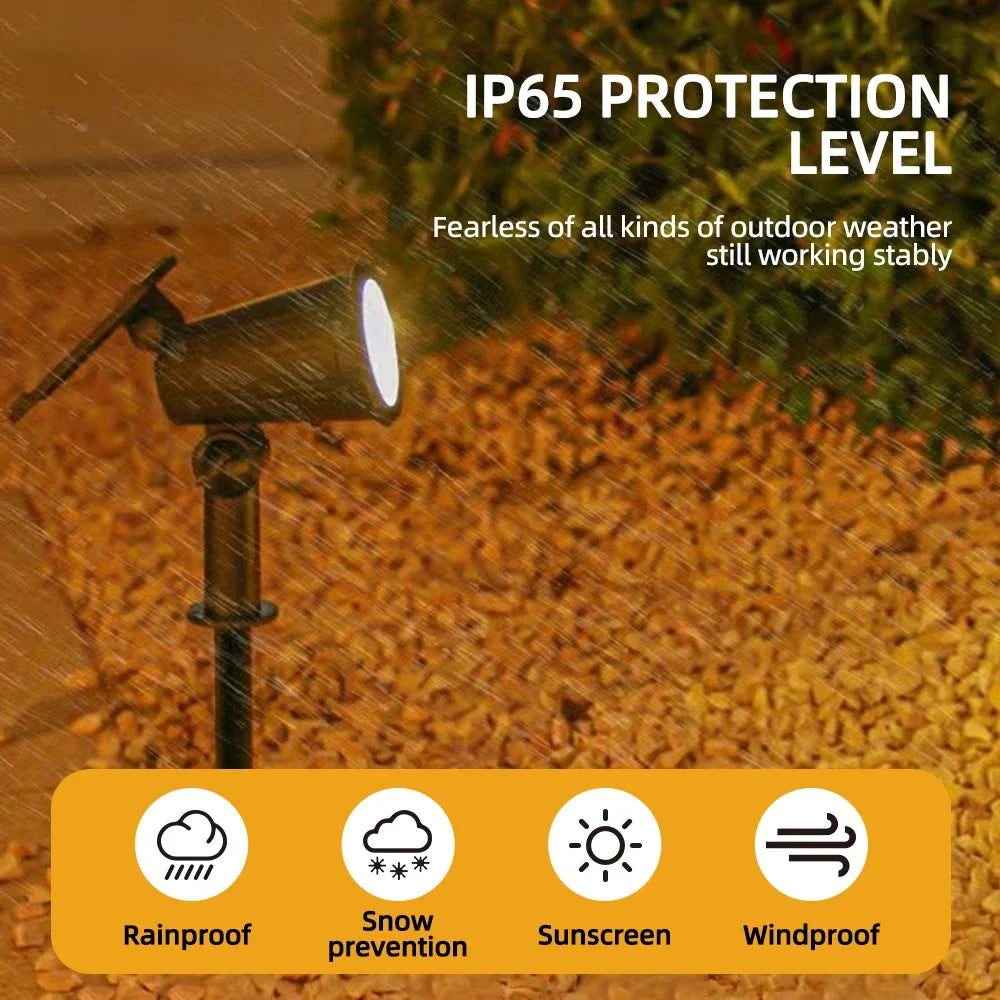 Solar Spot Lights 9 LED RGB Waterproof IP65 Adjustable Garden Outdoor
