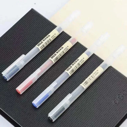 Gel Pen Set 6/8 Pack Black Red Blue 0.38mm 0.5mm Fine Tip Stationery
