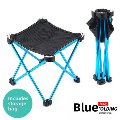 Portable Folding Fishing Stool - Lightweight Camping Chair 80kg Capacity