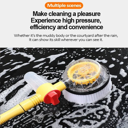 Car Wash Mop 360° Rotating Chenille Brush 100cm Long Handle Foam Dispenser