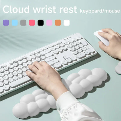Ergonomic Wrist Rest Mouse Pad Cloud Shape Keyboard Support Office Gaming