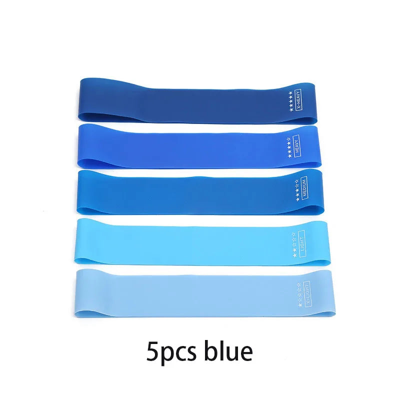 Resistance Bands Set 5 Piece Latex Loop Exercise Fitness Yoga Pilates