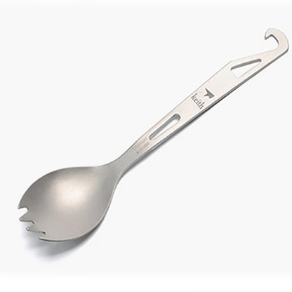 Titanium Spork with Bottle Opener 15g Ultralight Camping Cutlery
