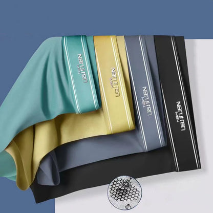 Men's Boxer Shorts 4 Pack Ice Silk Breathable Underwear L-6XL