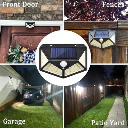Solar Flood Light 100 LED Motion Sensor Outdoor Waterproof IP65 Garden