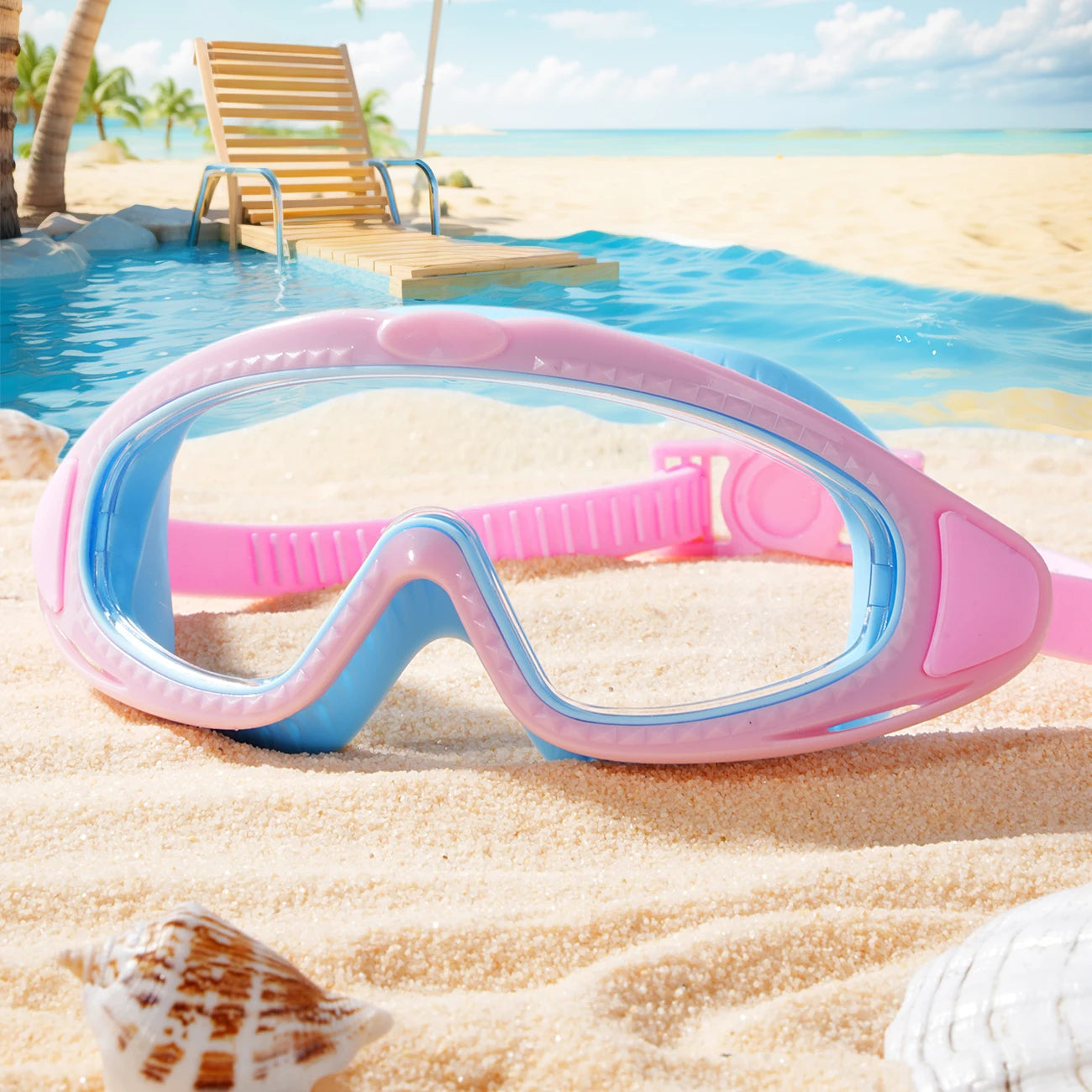 Swimming Goggles Adult Anti-Fog UV Protection Wide View Pool Goggles