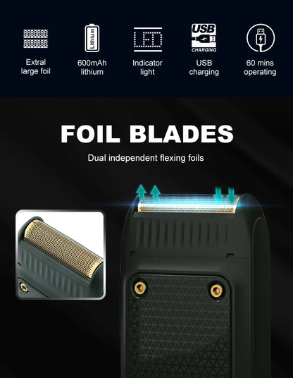Electric Shaver Rechargeable Cordless Trimmer Portable Men's Grooming
