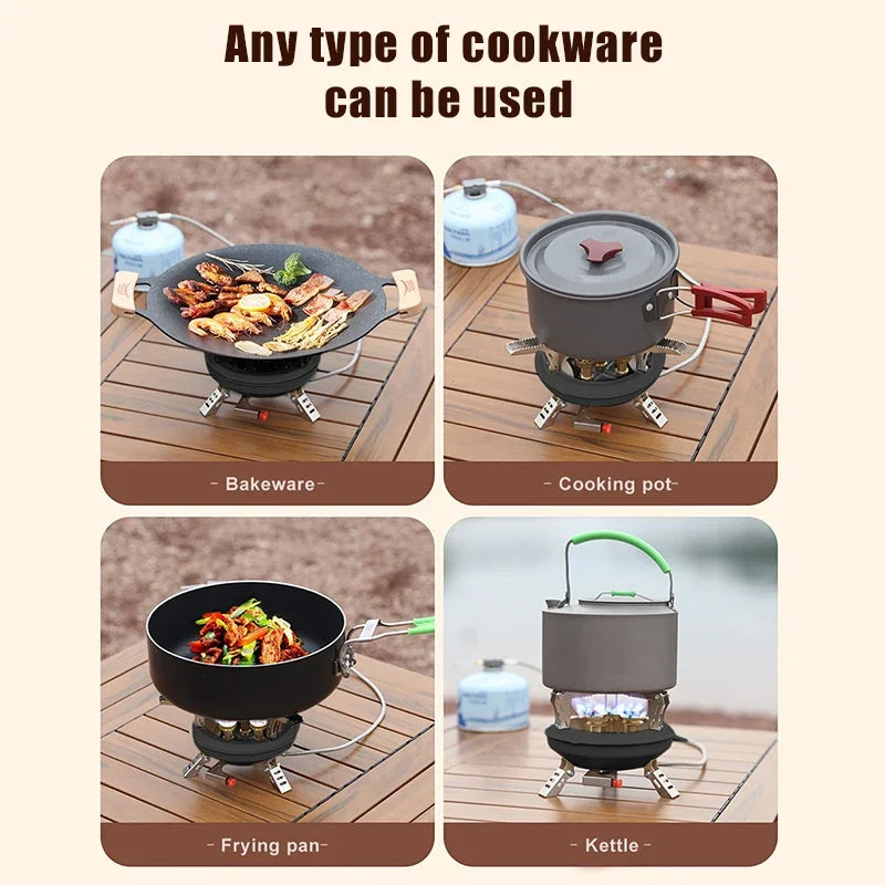 Portable Camping Gas Stove 16000W Piezo Ignition Butane Propane Burner