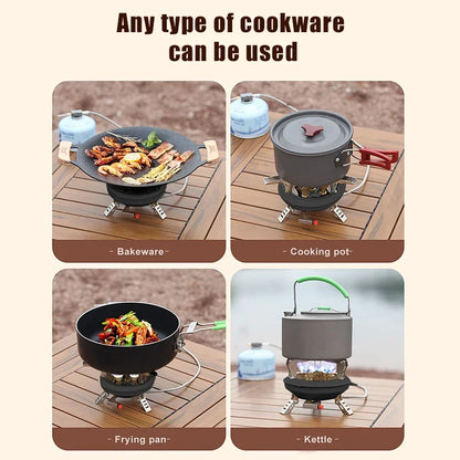 Portable Camping Gas Stove 16000W Piezo Ignition Butane Propane Burner