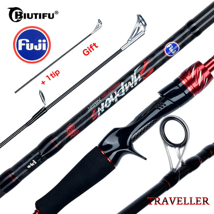 Traveller Spinning Fishing Rod 1.8-3.0m Carbon Fast Action Fuji Guides